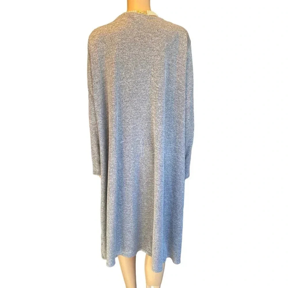 LulaRoe Blue Gray Long Open Cardigan With Pockets Women Size XL Casual Wear - Picture 5 of 7